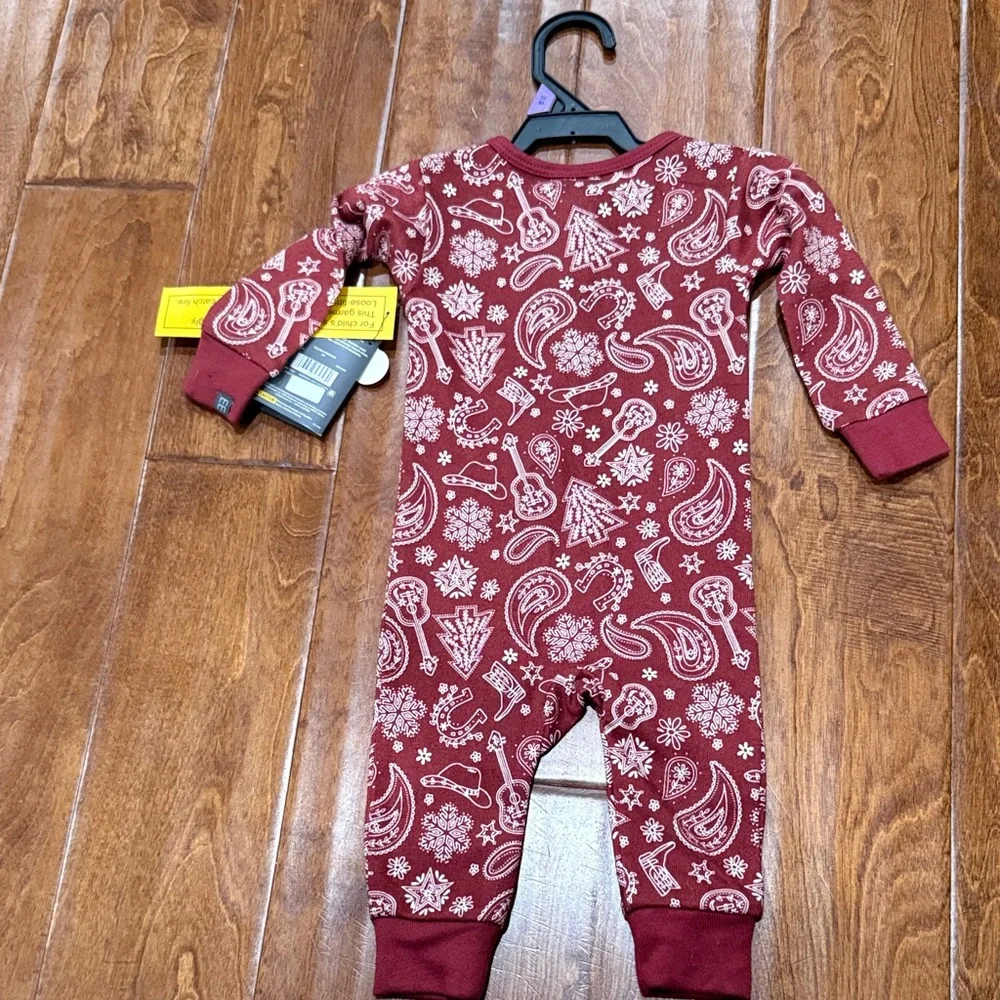 NWT Size 12 Months Modern Moments One Piece - Burgundy Paisley